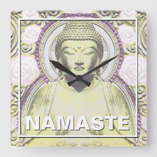 Mystic Buddha  - Neutral Tones Square Wall Clock