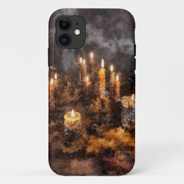 Mystic Candlelight Pumpkin Mobile Case (Back)