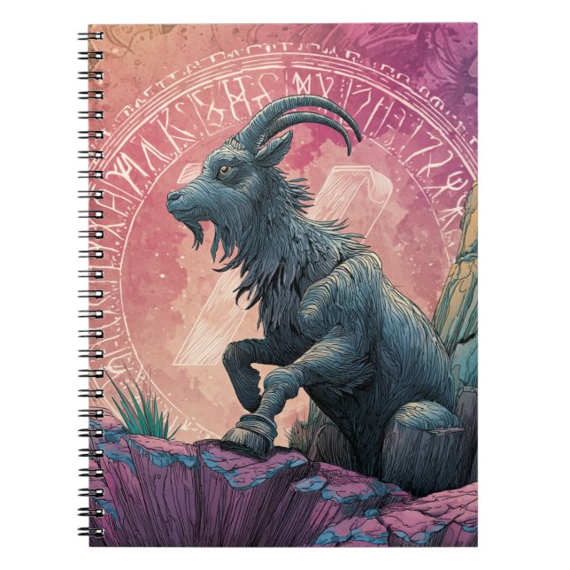 Mystic Capricorn Zodiac Notebook (Front)