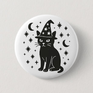 Mystic Cat 6 Cm Round Badge