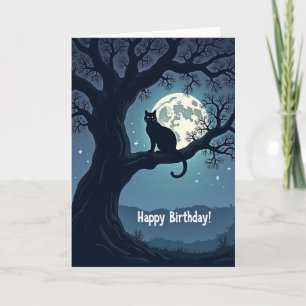 Mystic Cat Birthday Card