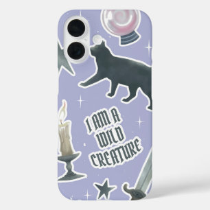 Mystic Cat & Crystal Ball iPhone 16 Case
