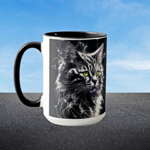 Mystic Cat Eyes Mug - Bold Modern Art