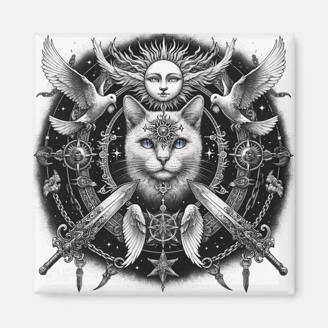 "Mystic Cat" Magnet (Front)