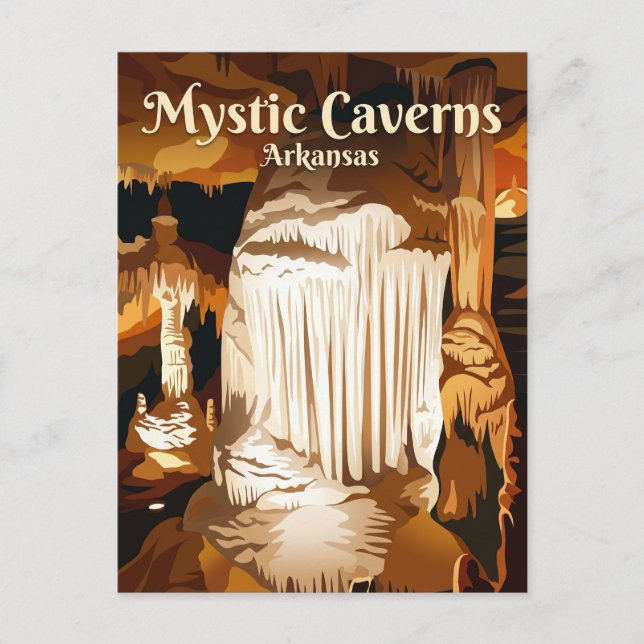 Mystic Caverns Arkansas Postcard (Front)
