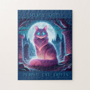 Mystic Celtic Fluffy Cat Jigsaw Puzzle