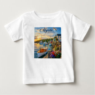 Mystic, Connecticut Harbour Sunset Baby T-Shirt