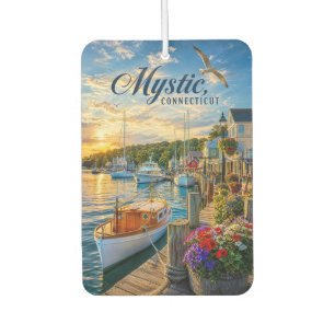 Mystic, Connecticut Harbour Sunset Car Air Freshener