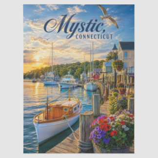 Mystic, Connecticut Harbour Sunset Tissue Paper