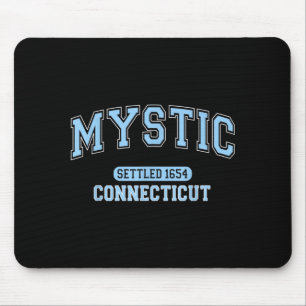 Mystic Connecticut Settled 1654 Vintage Arched Mouse Pad