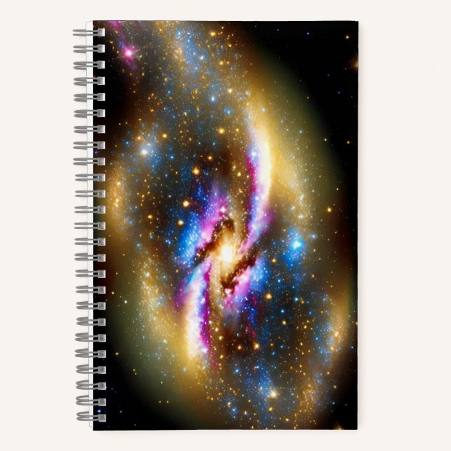 Mystic Cosmos Sky Bright Sky Universe Sky Galactic Notebook (Front)