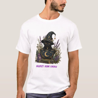 Mystic Cottagecore Cat Protect Your Energy Scented T-Shirt