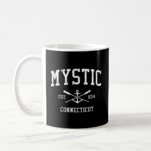 Mystic Ct Crossed Oars Boat Anchor Sports Coffee Mug