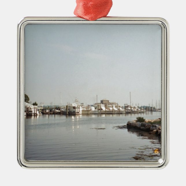 Mystic, CT Metal Ornament (Front)