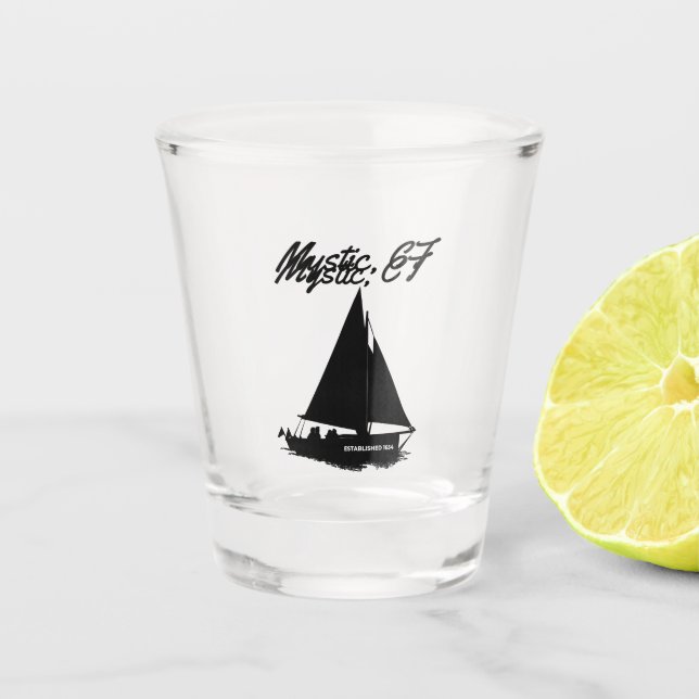 Mystic CT Shot Glass (Front)