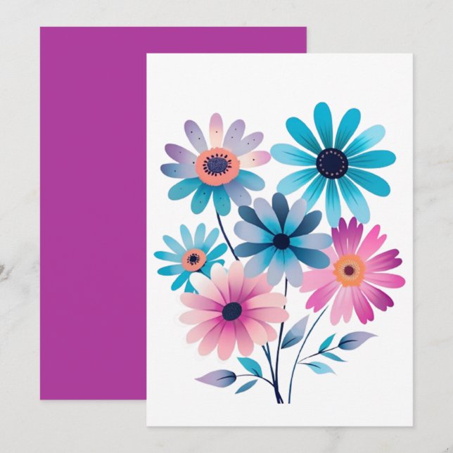 Mystic Daisy Bloom Invitation (Front/Back)