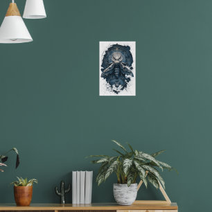 Mystic Dark Moth Occult Wall Art