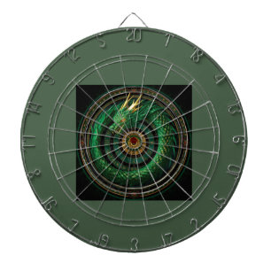 Mystic Dragon Dartboard   Fantasy Dragon Art Game 