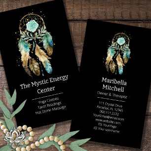 Mystic Dreamcatcher Spiritual Metaphysical Yoga Business Card