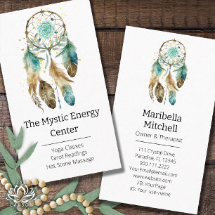 Mystic Dreamcatcher Spiritual Metaphysical Yoga Business Card