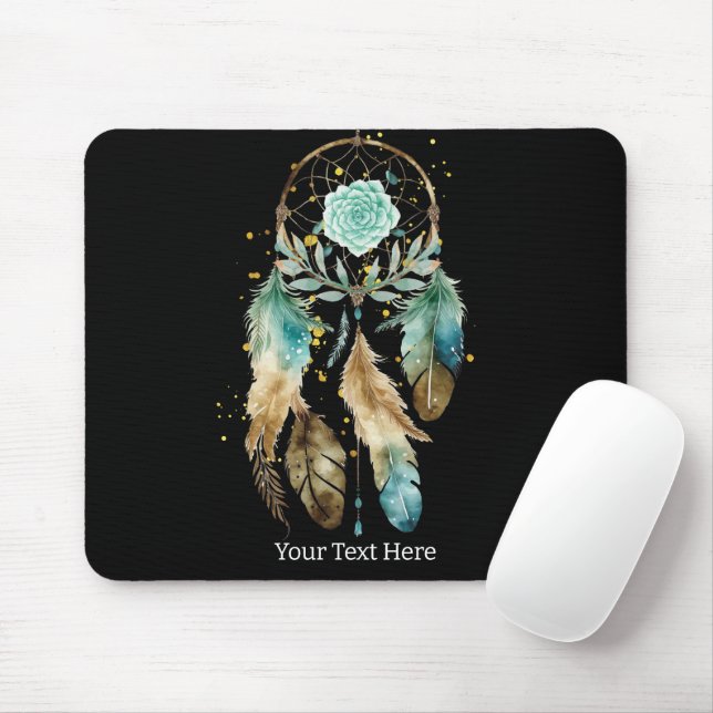 Mystic Dreamcatcher Spiritual Metaphysical Yoga Mouse Pad (With Mouse)