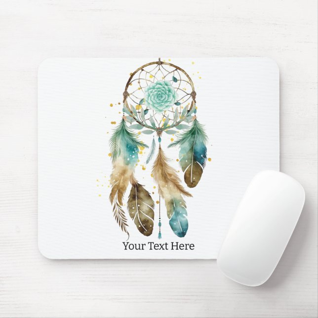 Mystic Dreamcatcher Spiritual Metaphysical Yoga Mouse Pad (With Mouse)