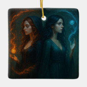 Mystic Duality Ceramic Ornament