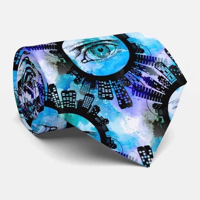 Mystic Elegance in Urban Contemporary Style Tie (Rolled)