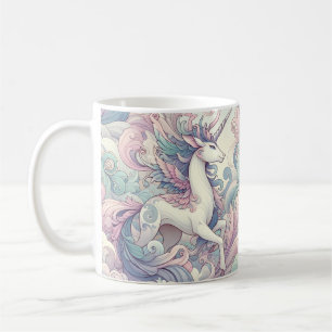 Mystic Elegance: Pastel Kirin Whispers Coffee Mug
