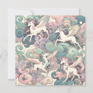 Mystic Elegance: Pastel Kirin Whispers Invitation