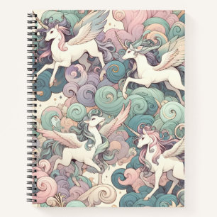 Mystic Elegance: Pastel Kirin Whispers Notebook
