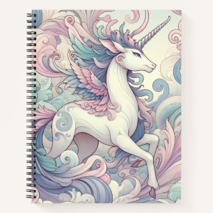 Mystic Elegance: Pastel Kirin Whispers Notebook