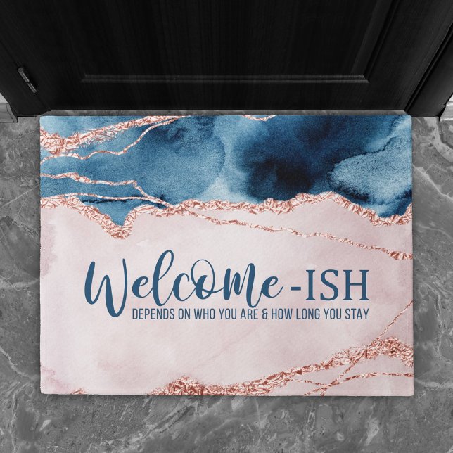 Mystic Elegance | Teal Peach Agate Welcome-Ish Doormat (Creator Uploaded)