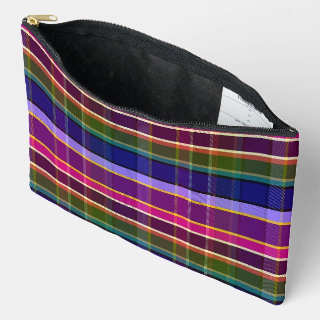 Mystic Elements Plaid MM Accessory Pouch (Open)