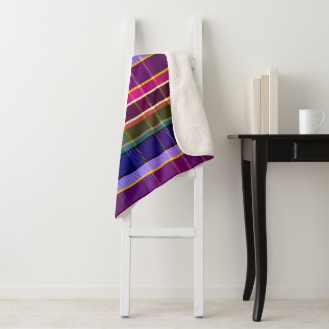 Mystic Elements Plaid MM Sherpa Blanket (In Situ)