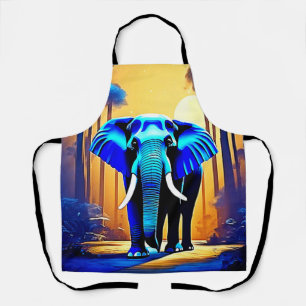 Mystic Elephant: Sunset Forest Journey Apron