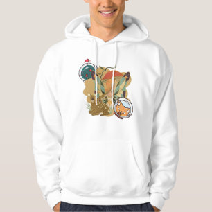 Mystic Elf & Fawn in Cosmic Mushroom Wonderland Hoodie