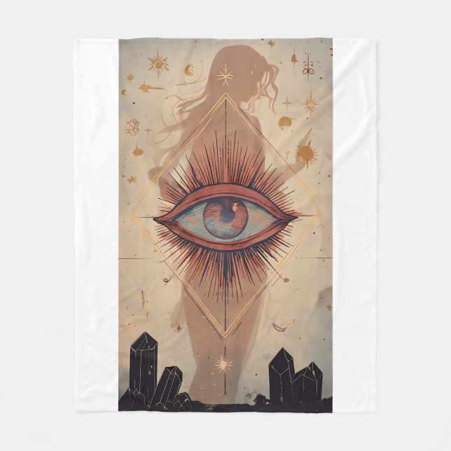Mystic Eye Fleece Blanket (Front)