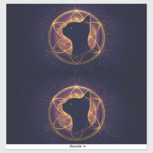 Mystic Feline Within the Sacred Circle