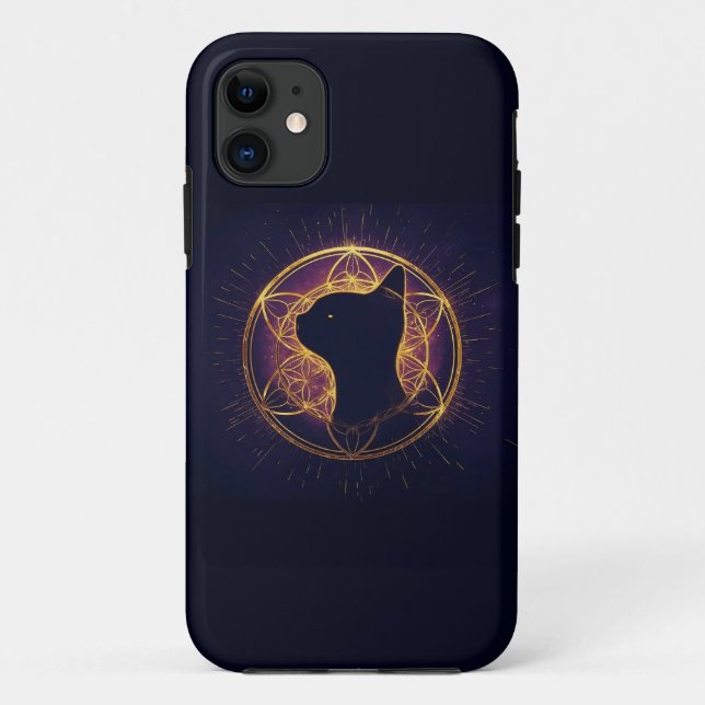 Mystic Feline Within the Sacred Circle Case-Mate iPhone Case (Back)