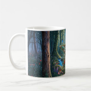 Mystic Flora Pentagram & Gemstone Celestial Art Coffee Mug
