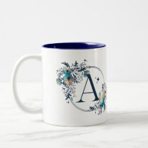 Mystic Floral Monogram Initial - Letter A