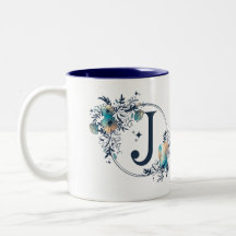 Mystic Floral Monogram Initial - Letter J