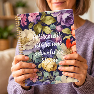 Mystic Flowers Custom Retirement Gifts for Her Mum Notebook