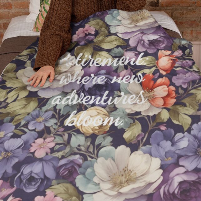 Mystic Flowers Custom Retirement Gifts for Her Mum Sherpa Blanket (Mystic Flowers Custom Retirement Gifts for Her Mom)