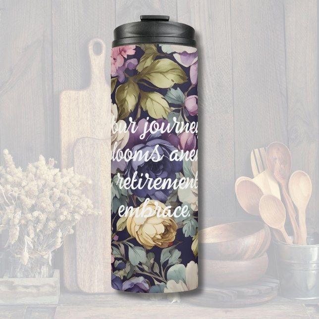 Mystic Flowers Custom Retirement Gifts for Her Mum Thermal Tumbler (Mystic Flowers Custom Retirement Gifts for Her Mom)