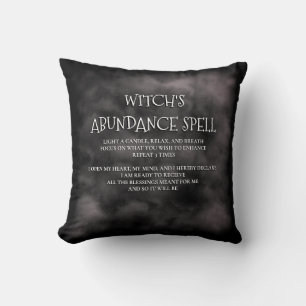 Mystic Fog Black Witch's Abundance Spell Cushion