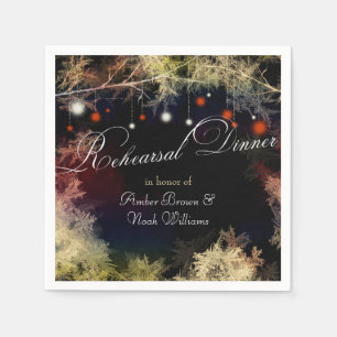 Mystic Forest Boho Wedding Rehearsal Dinner Napkin