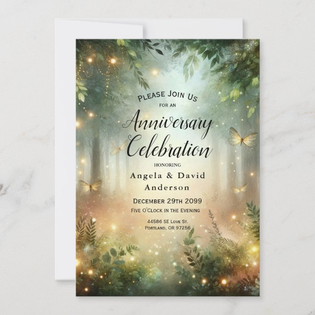 Mystic Forest Meadow Magic Invitation (Front)