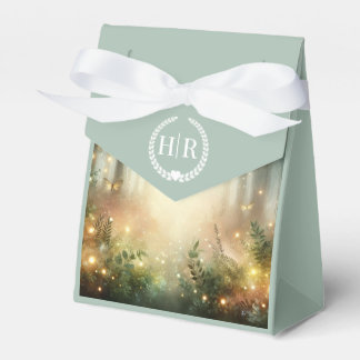 Mystic Forest Meadow Magic Monogram Wedding Favour Box